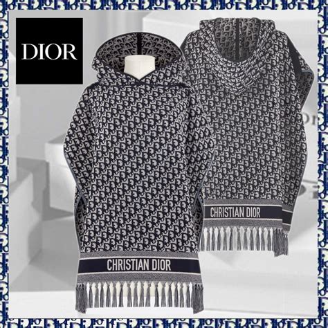 dior oblique hooded poncho|Dior poncho men.